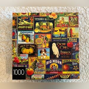 🧩 Vintage Fruit 🍎 🍊Packing Labels - 1000 Piece Puzzle